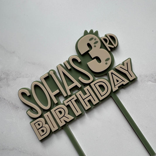 Dino theme Cake Topper