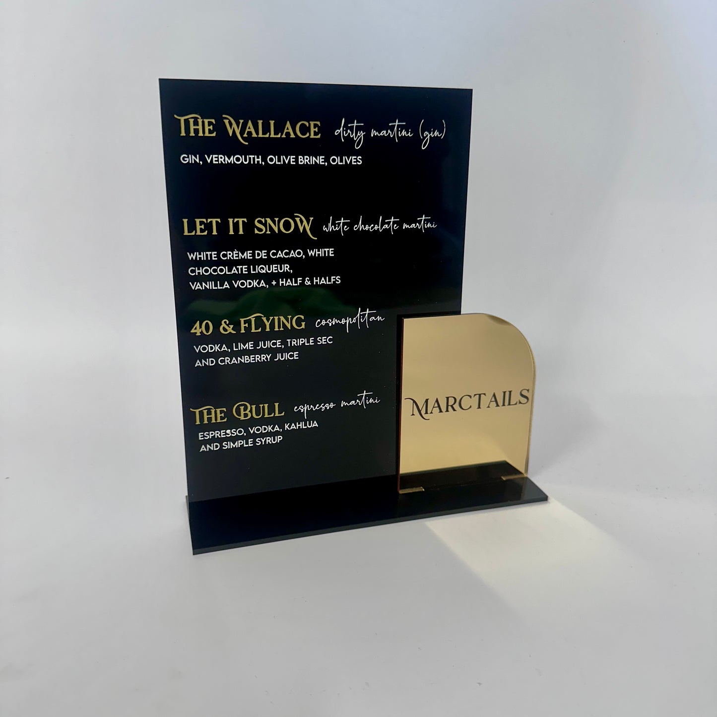 Custom Drink Menu