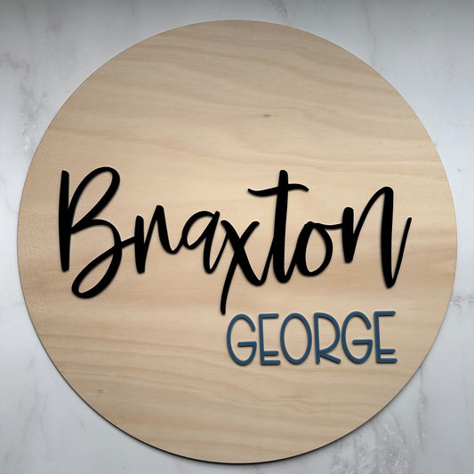 Wooden Name Sign