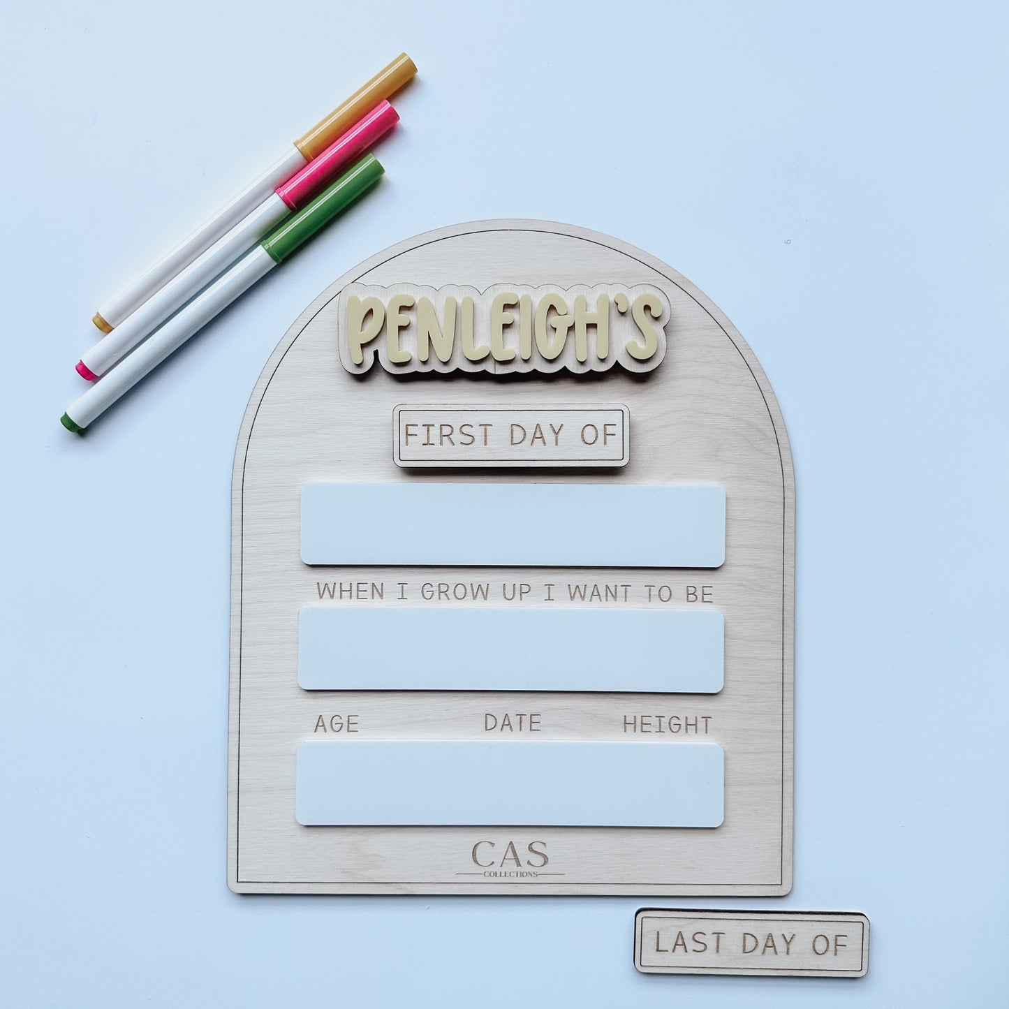 First / Last Day Board Personalised