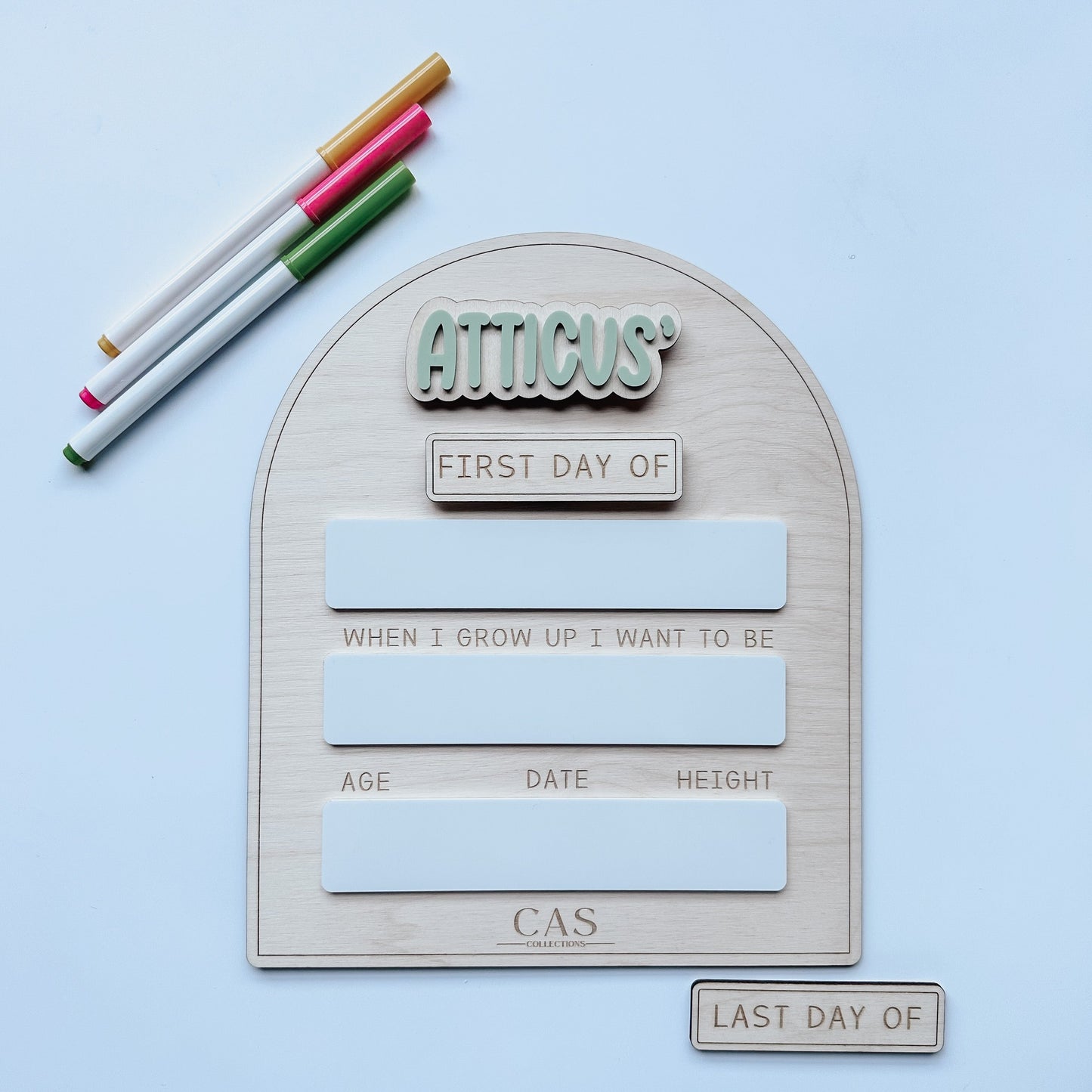 First / Last Day Board Personalised