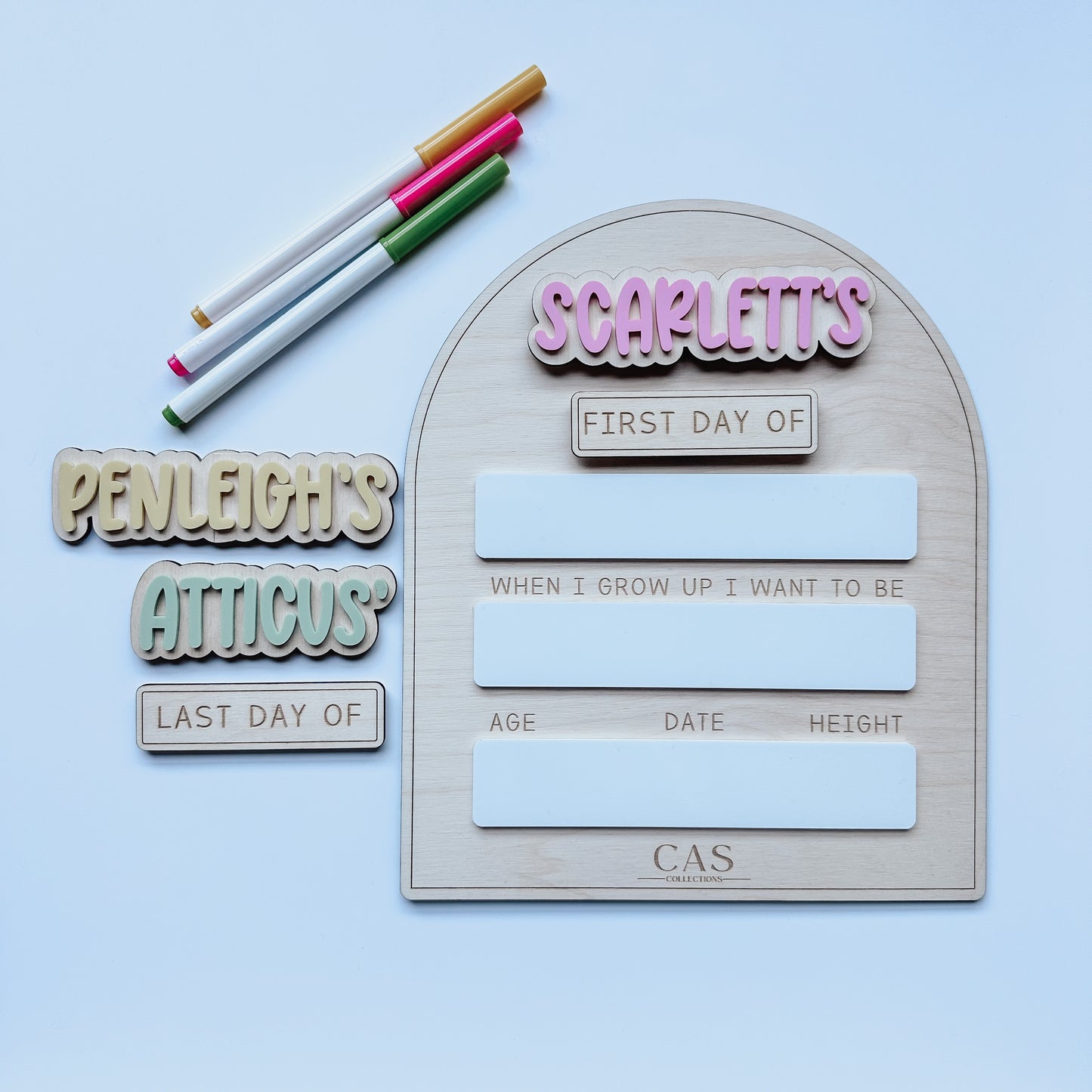 First / Last Day Board Personalised