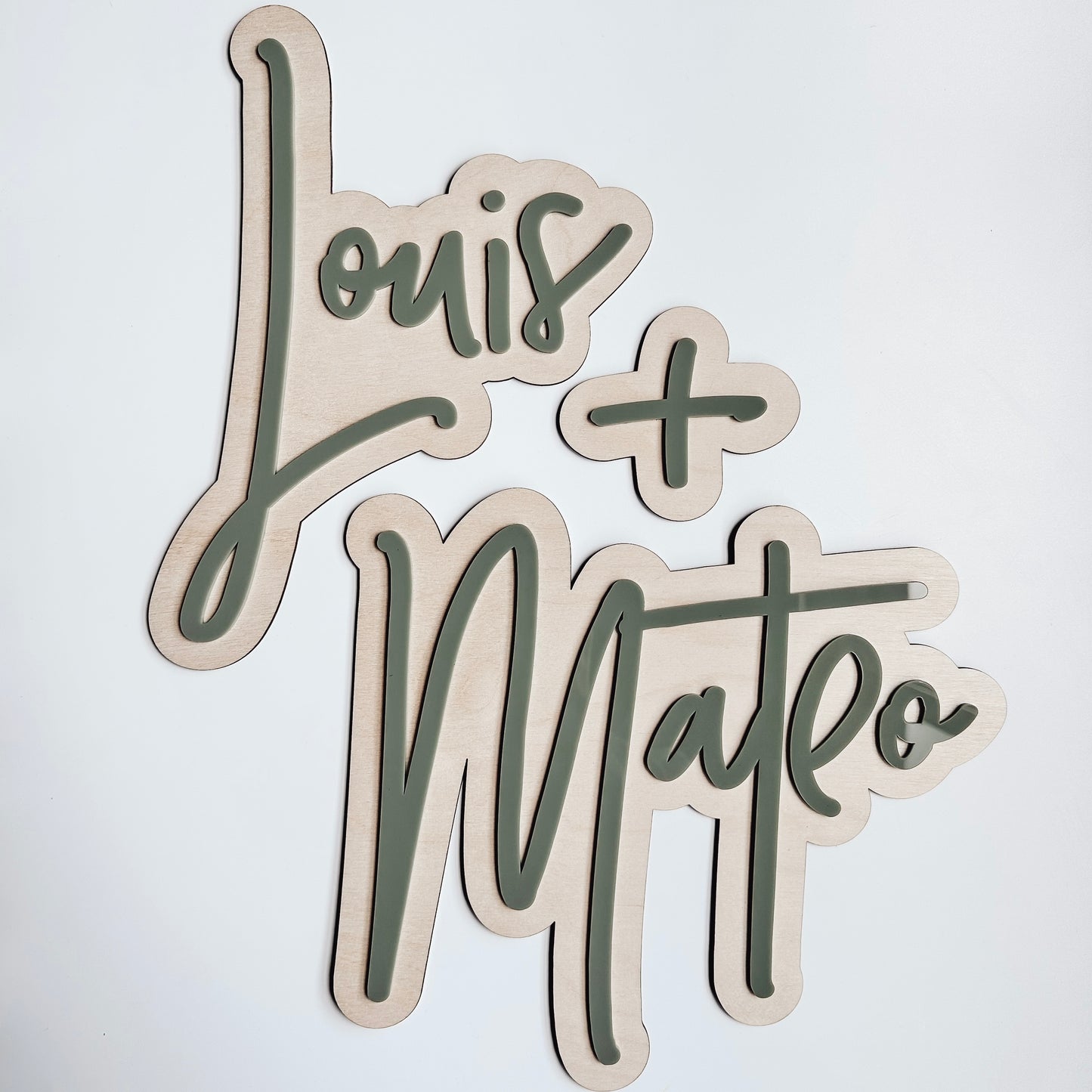 Layered Wood & Acrylic Name Plaque