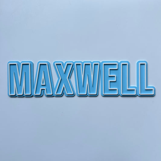 Layered Outline Acrylic Name Plaque