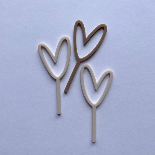 Heart Cupcake Toppers