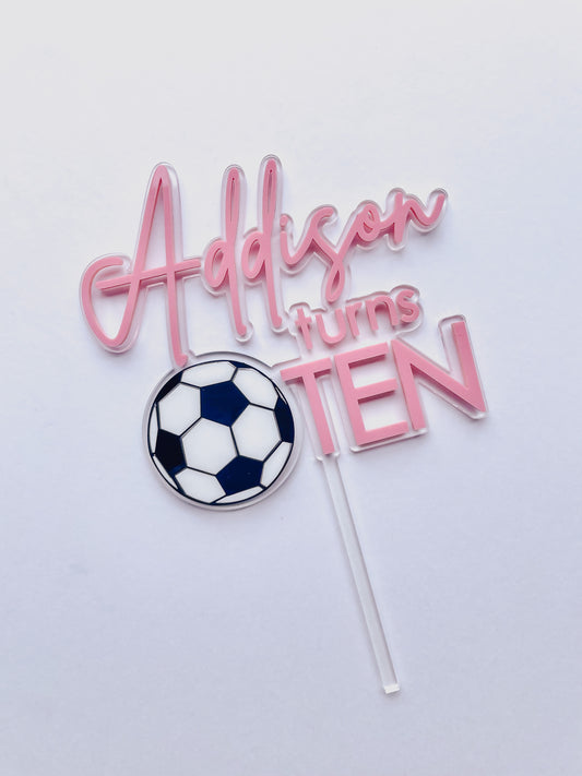 Soccer Cake Topper