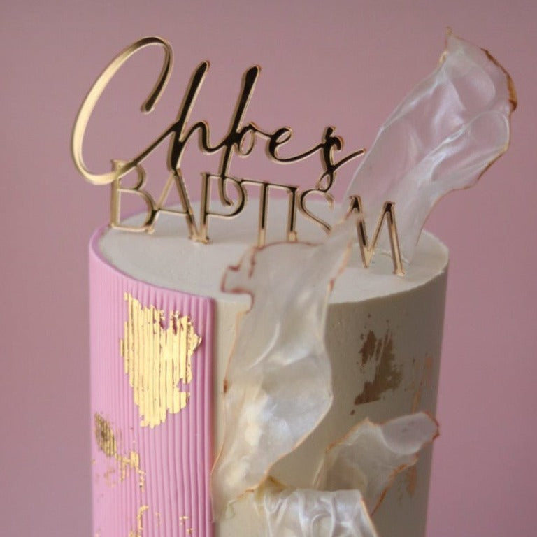 Text Cake Topper