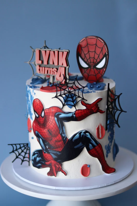 Spiderman Web Cake Topper Set