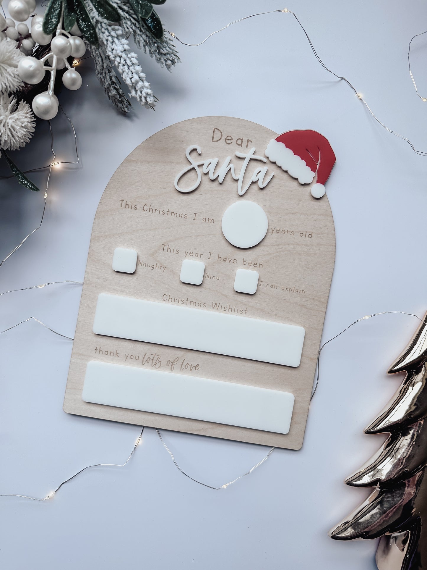 Dear Santa Board | Christmas Sign