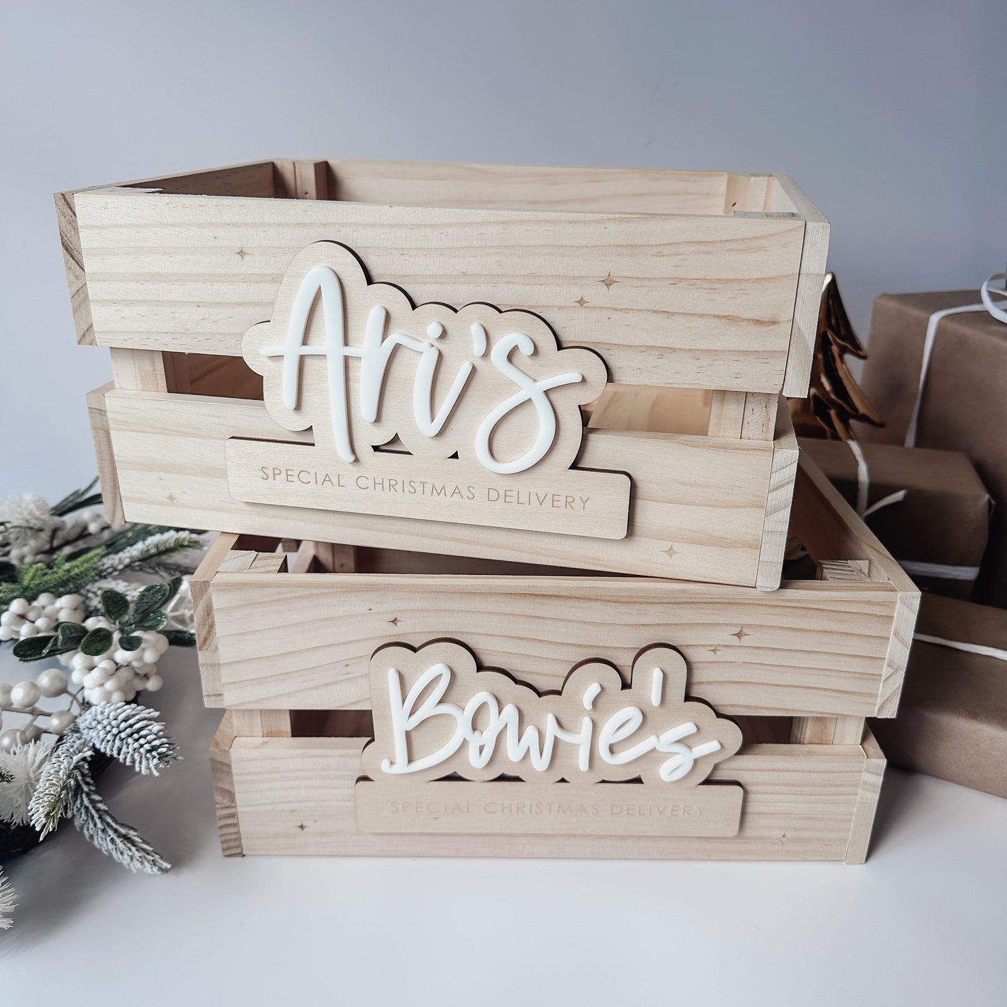 Christmas Wooden Crate