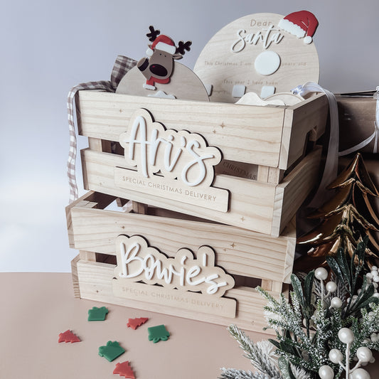 Christmas Wooden Crate