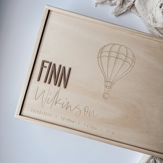 Hot Air Balloon Keepsake Box